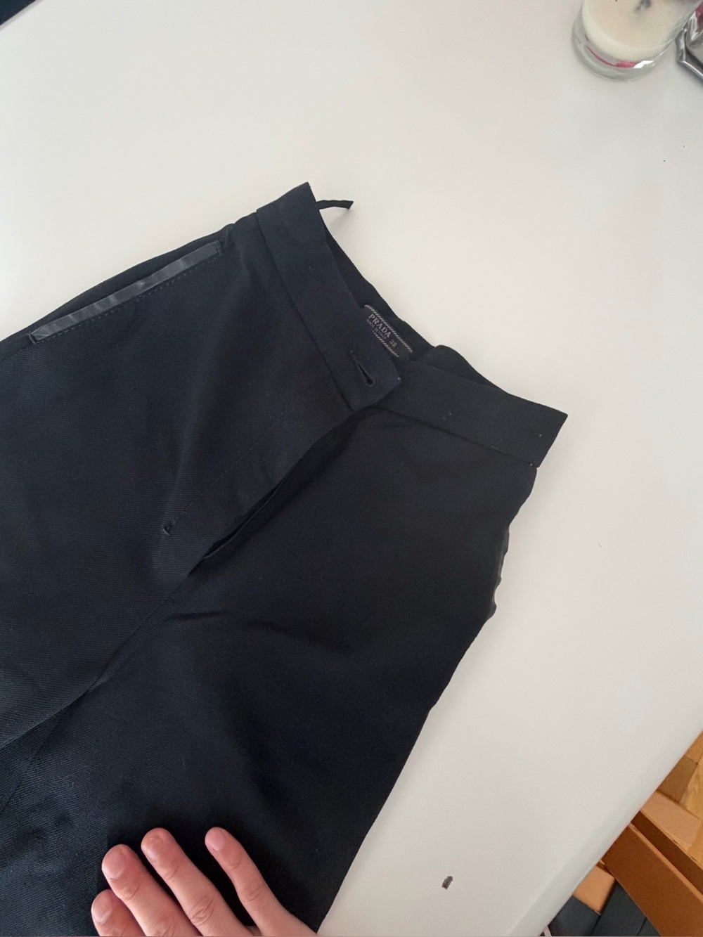 Prada Black Tailored Wool Trousers size 38 (24-25inch)